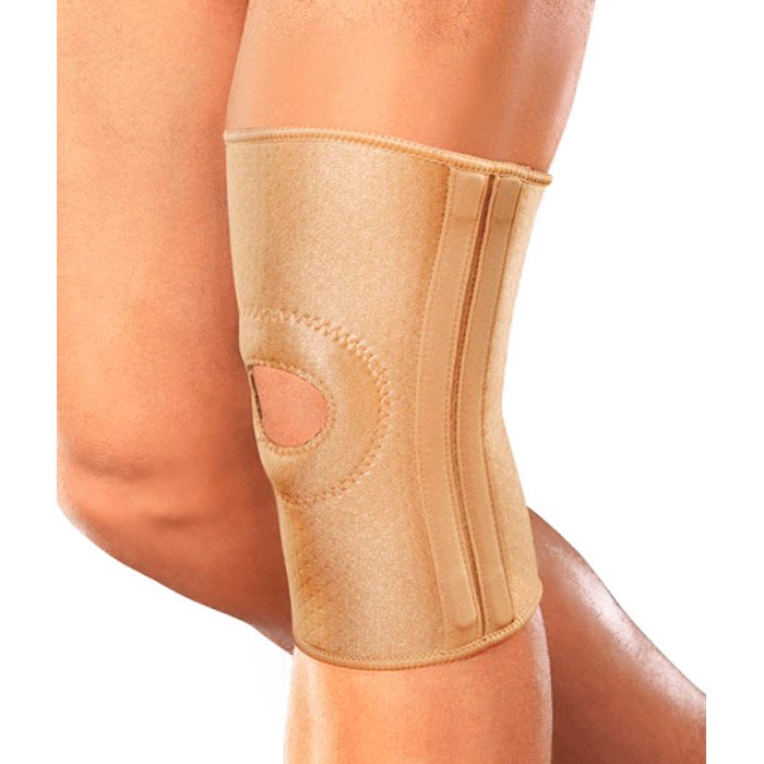 Наколенник арт.RKN-103(M) с отверстием и спиральными ребрами.