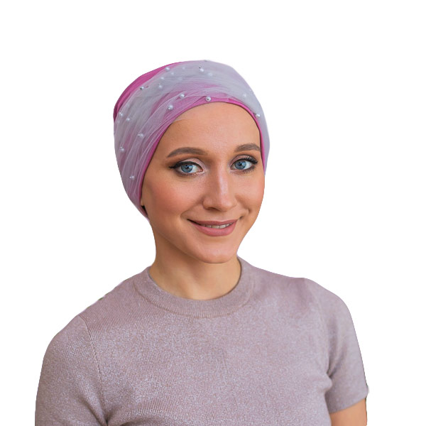 Убор головной Golova Марго розовый пепел