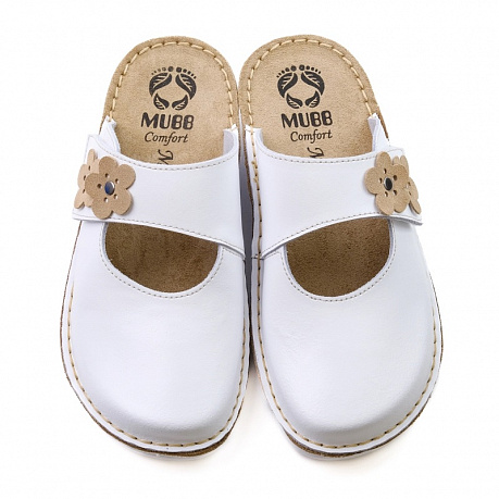 Сабо Mubb женские 160104 белые. Изображение 2 из 5