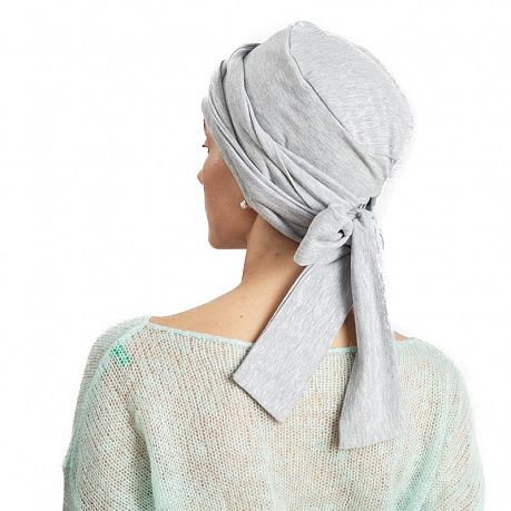 Убор головной Golova Чалма серый меланж. Изображение 2 из 2